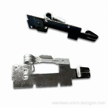 Stamped and Machined Splinter with Plated Finish, Made of Brass/Steel